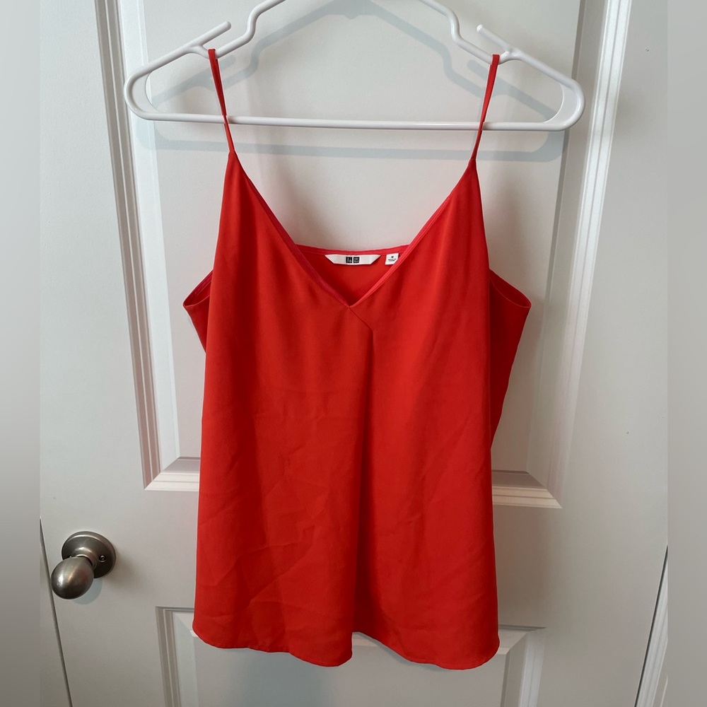 Uniqlo V Neck Spaghetti Strap Tank Top
